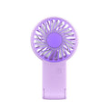 Purple 2 Pack Mini Portable Handheld Fan Foldable Desktop Personal Fan USB Rechargeable Pocket Fan with 3 Speeds for Travel Office and Outdoor