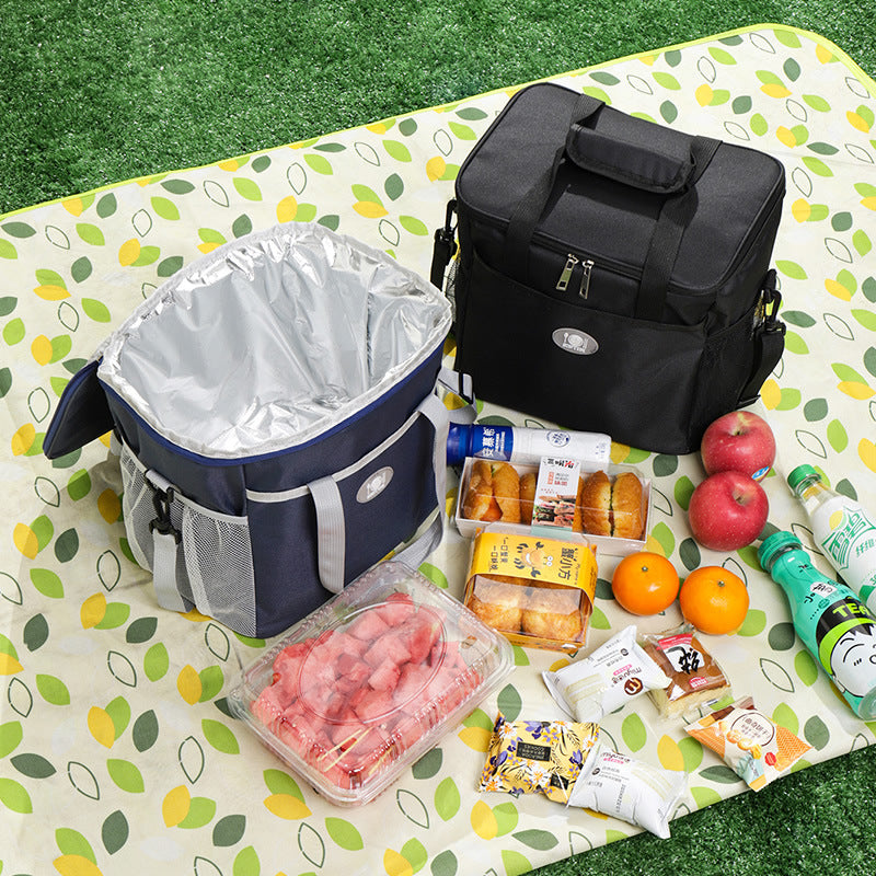 Insulated Lunch Bag Thermal Cooler Tote with Adjustable Shoulder Strap Waterproof Lining for Work School & Picnics Black Small