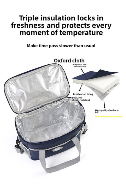 Insulated Lunch Bag Thermal Cooler Tote with Adjustable Shoulder Strap Waterproof Lining for Work School & Picnics Black Small