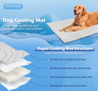 2 Pack Extra Large Dog Cooling Mat 150x101cm - Reversible Self Cooling & Warm Pet Bed Pad - Beige & Bipolar Blue Crate Liner for Giant Breeds up to 45kg