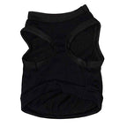 2 Pack Security Printed Pet Vest - Breathable Cotton Dog Shirt for Small Puppies & Cats - Black Summer Singlet Size XS (Chest 30cm)