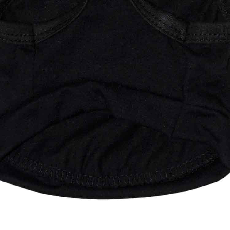 2 Pack Security Printed Pet Vest - Breathable Cotton Dog Shirt for Small Puppies & Cats - Black Summer Singlet Size XS (Chest 30cm)
