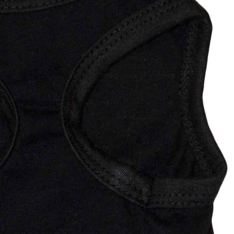 2 Pack Security Pet Vest Size S - Black Cotton Dog T-Shirt for Small Dogs Puppies & Cats - Summer Sleeveless Apparel with White Lettering
