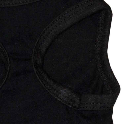 2 Pack Dog Security Vest Black - Breathable Cotton Summer Pet T-Shirt - Sleeveless Funny Costume for Small to Medium Dogs & Cats - Size L