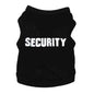 2 Pack "SECURITY" Printed Pet Vest Black - Breathable Cotton Dog T-Shirt Summer Apparel for Small to Medium Breeds & Cats - Size XL (Chest 56cm)