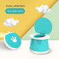 Kids Portable Travel Potty Foldable Training Toilet Seat - Green - Compact Car & Camping Emergency Commode with Backrest - 50kg Load Capacity
