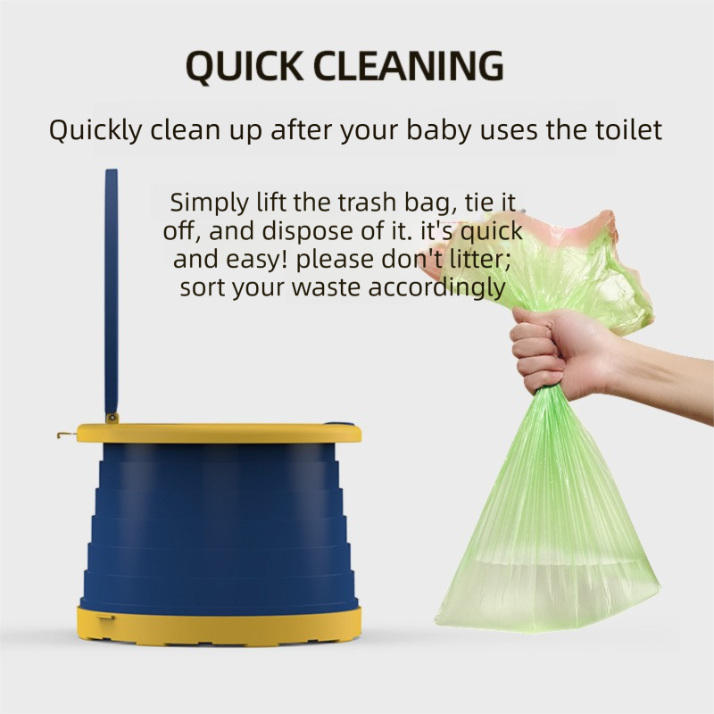 Kids Portable Travel Potty Foldable Training Toilet Seat - Green - Compact Car & Camping Emergency Commode with Backrest - 50kg Load Capacity