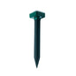 Solar-Powered Sonic Snake and Rodent Repeller Ground Stake - Outdoor Waterproof Ground Vibration Pest Deterrent Device - Ultrasonic Control for Moles, Voles, and House Mice - Garden Lawn Protection - Green Square Top Model