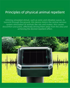 Solar-Powered Sonic Snake and Rodent Repeller Ground Stake - Outdoor Waterproof Ground Vibration Pest Deterrent Device - Ultrasonic Control for Moles, Voles, and House Mice - Garden Lawn Protection - Green Octagon Top Model