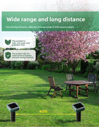 Solar-Powered Sonic Snake and Rodent Repeller Ground Stake - Outdoor Waterproof Ground Vibration Pest Deterrent Device - Ultrasonic Control for Moles, Voles, and House Mice - Garden Lawn Protection - Green Octagon Top Model