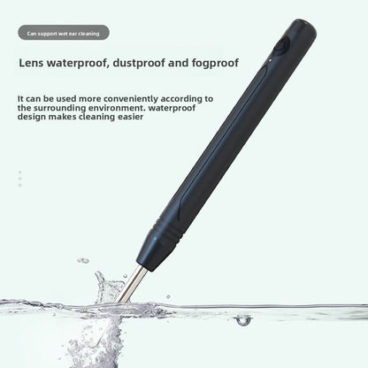 Smart Visual Ear Wax Removal Tool with HD Camera WiFi Wireless Otoscope Ear Cleaner 3.5mm Ultra Slim Lens for iPhone Android Black
