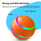 Yellow Durable TPU Smart Interactive Electric Pet Toy Ball - Automatic Bouncing Dog & Cat Chew Toy, Shaking Smart Activated