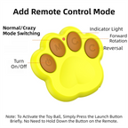 Yellow Durable TPU Smart Interactive Electric Pet Toy Ball - Automatic Bouncing Dog & Cat Chew Toy, Shaking Smart Activated