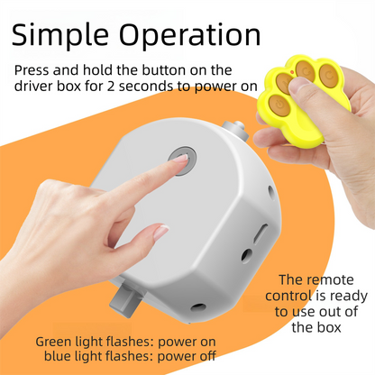 Yellow Durable TPU Smart Interactive Electric Pet Toy Ball With Remote - Automatic Normal & Crazy Mode Bouncing Dog & Cat Chew Toy, Remote Activated