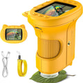Yellow Kids Handheld Digital Microscope - 2.4-inch HD Portable Magnifier with 1000x Magnification, 2MP Camera, and Built-in Storage & LED