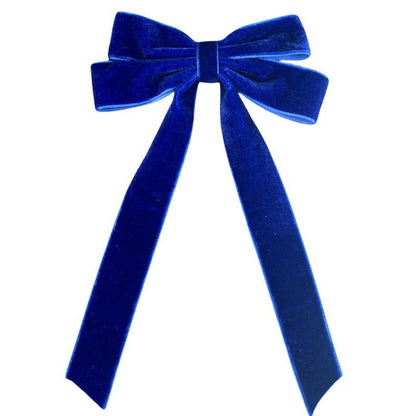 Luxury Velvet Bow Hair Clip Set (10 Pcs) - Simple Fashion Accessory for Princess Outfits and Party Decoration