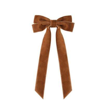Luxury Velvet Bow Hair Clip Set (10 Pcs) - Simple Fashion Accessory for Princess Outfits and Party Decoration