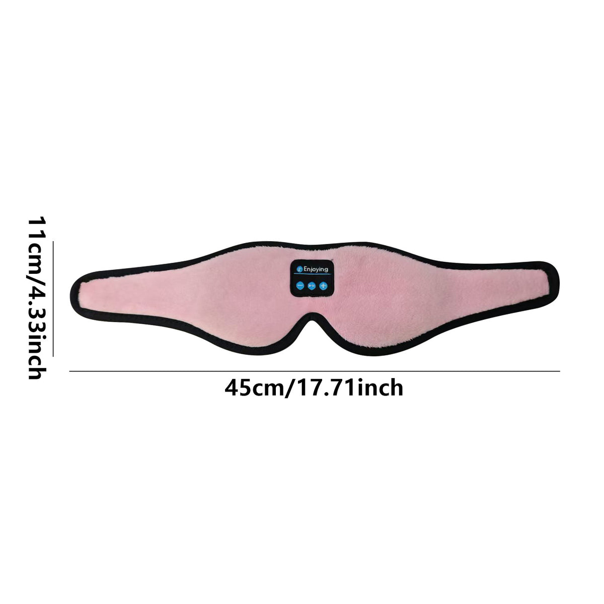 Pink 3D Wireless Bluetooth Sleep Mask with Integrated Stereo Headphones - 100% Blackout Memory Foam Eye Mask, Ultra-Long Battery Life & Washable Design