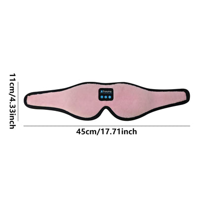 Pink 3D Wireless Bluetooth Sleep Mask with Integrated Stereo Headphones - 100% Blackout Memory Foam Eye Mask, Ultra-Long Battery Life & Washable Design