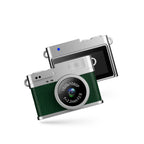 Retro Style Ultra-Mini Thumb Cam for Vlogging (Green) - Portable Digital Photo & Video Recorder with 32GB Memory Card & 0.96" Screen, Free Wearable Keychain & Necklace
