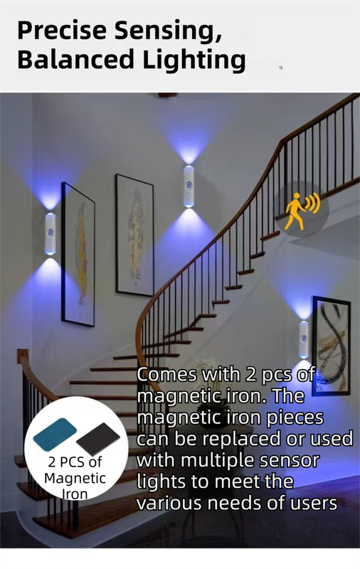 Smart Motion Sensor Atmosphere Night Light(RGB Color) - USB Rechargeable Projection Wall Lamp, High-End Minimalist Design for Home Decor
