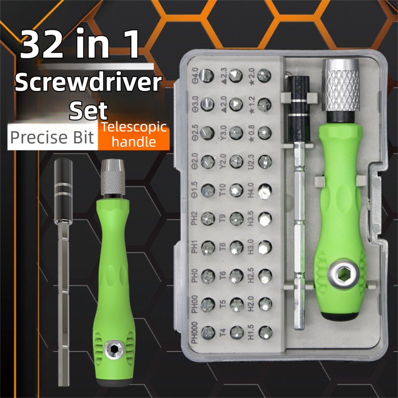 32-in-1 Precision Screwdriver Tool Set - Compact Magnetic Tool Kit for Professional Electronics & Cars Repair