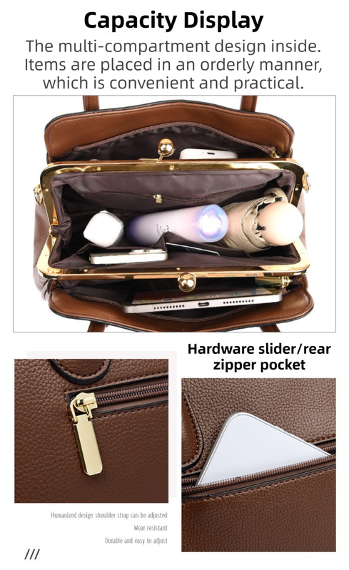 Wine Red Women's Premium Wear-Resistant Leather Shoulder Bag - Vintage Frame Kiss-Lock Handbag & Crossbody Satchel