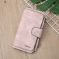 Pink Large Capacity Long Wallet Frosted PU Leather Clutch Bag with 14 Card Slots and Zipper Compartment fits Smartphone for Everyday Use Australia