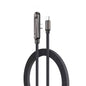240W USB-C to USB-C Fast Charging Cable with Integrated Folding Phone Stand and 90 Degree Elbow for Mobile Gaming and Video Streaming