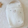 Leaves Quilted Nappy Storage Bag Portable Diaper Organizer Mommy Travel Pouch with Zipper 28x18x6cm for Australian Families and Stroller Use