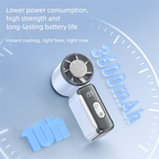 Black Portable Mini Handheld Fan with 199-Speed Settings and Brushless Motor for Outdoor Use High Performance Cooling Solution Local Standard Fit