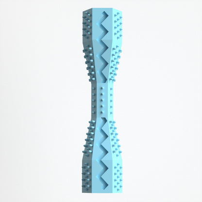 2-Pack Blue Hexagonal Pet Chew Toy – Durable Rubber Dog & Cat Teething Stick for Dental Care, Biting Relief and Mental Stimulation
