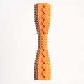 2-Pack Orange Hexagonal Pet Chew Toy – Durable Rubber Dog & Cat Teething Stick for Dental Care, Biting Relief and Mental Stimulation