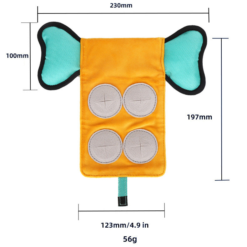 Interactive Dog Toy with Sound & Food Hiding Pockets – Foldable Plush Puzzle for Mental Stimulation, Slow Feeding and Playtime Fun