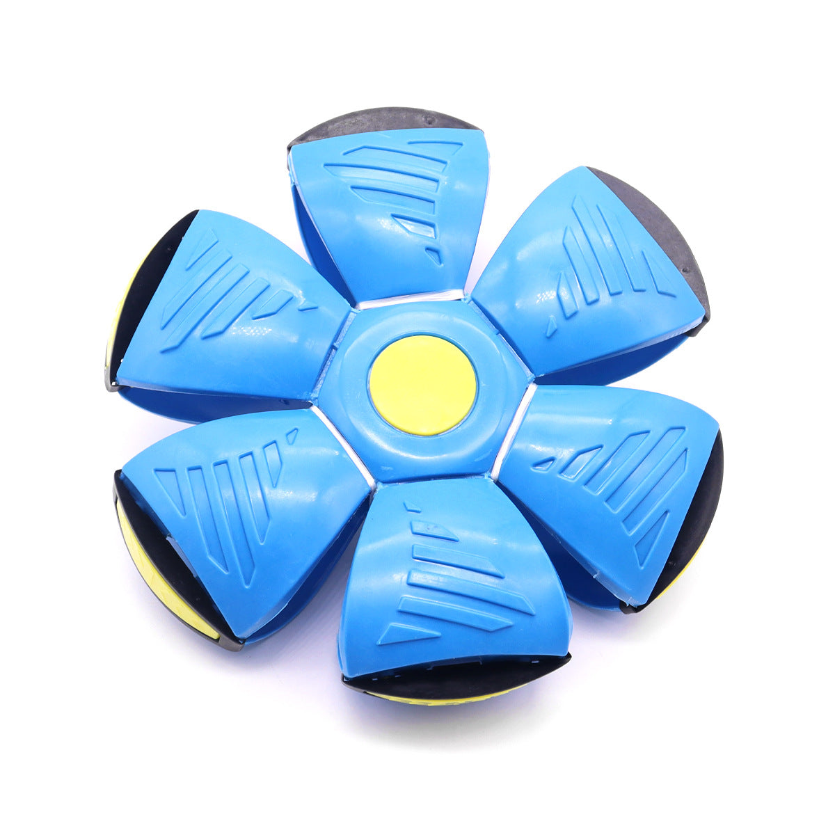 Blue Transformable Dog Toy – Dual-Mode Bouncing Ball & Flying Disc for Interactive Play, Durable Chewing, and Mental Stimulation