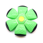 Green Transformable Dog Toy – Dual-Mode Bouncing Ball & Flying Disc for Interactive Play, Durable Chewing, and Mental Stimulation