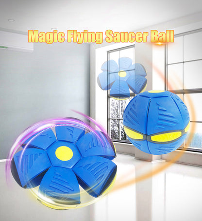 Green Transformable Dog Toy – Dual-Mode Bouncing Ball & Flying Disc for Interactive Play, Durable Chewing, and Mental Stimulation