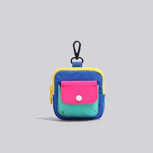 Mini Compact Pouch with Zipper Closure – Portable Storage Case for Earbuds and Small Items