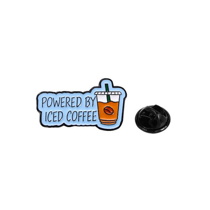 4 Pieces Cartoon Coffee Lovers Enamel Pin Set Zinc Alloy Coffee Cup Badges for Jackets Bags Hats Backpacks Decorative Jewelry Gift Set