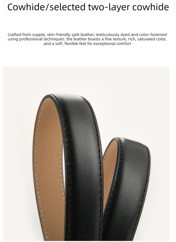 Womens Genuine Leather Belt White C-Shape Gold Buckle Waist Strap for Jeans & Dresses Classic Fashion Accessory