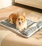 Thickened Soft Pet Bed Mat L Size Grey Comfortable Large Dog Sleeping Pad Washable Cushion for Big Dogs and Cats All Season Use