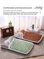 Thickened Pet Sofa Bed M Size 50x35cm Grey Dog Mat with Integrated Pillow Soft Washable Sleeping Pad for Dogs and Cats All Season Comfort