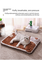 Thickened Pet Sofa Bed L Size 60x40cm Coffee Dog Mat with Integrated Pillow Soft Washable Sleeping Pad for Dogs and Cats All Season Comfort
