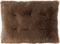 Luxury Long Plush Pet Bed Mat Faux Fur Crate Pad 45x30cm Dark Offee Soft Warm Cushion for Cats & Small Dogs