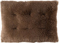 Luxury Long Plush Pet Bed Mat Faux Fur Crate Pad 65x50cm Dark Offee Soft Warm Cushion for Medium Dogs