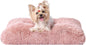 Luxury Long Plush Pet Bed Mat Faux Fur Crate Pad 45x30cm Pink Soft Warm Cushion for Cats & Small Dogs
