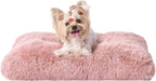 Luxury Long Plush Pet Bed Mat Faux Fur Crate Pad 55x40cm Pink Soft Warm Cushion for Dogs & Cats