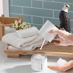 Adorable White Pigeon Smart Motion Sensor Foam Pump - Touchless Hand Washer with Anti-Glare Technology for Outdoor & Bright Light