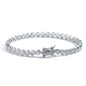 Sliver Bling Heart Tennis Bracelet for Women with Micro-Paved Heart Zirconia - Romantic Couple's Jewelry (8" Length)
