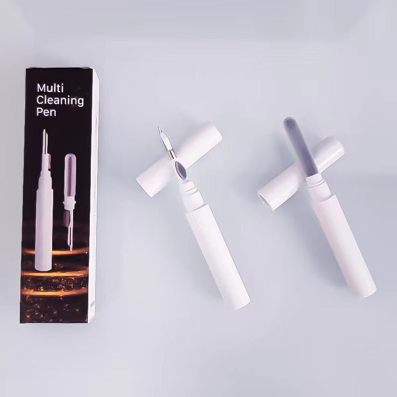 3-in-1 White Bluetooth Earbuds Cleaning Pen (2-Pack) - Soft Brush & Metal Tip for Deep Crevice Cleaning